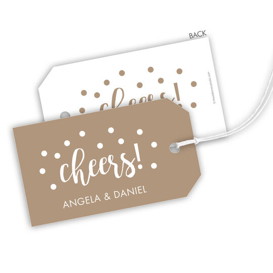 Cheers Confetti Hanging Gift Tags
